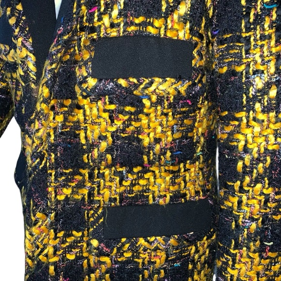 Vintage Carlisle Plaid Tweed Blazer Clueless Style Wool - Picture 6 of 13